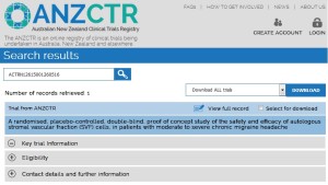 ANZCTR-SVF-Migraine-Clinical-Trial